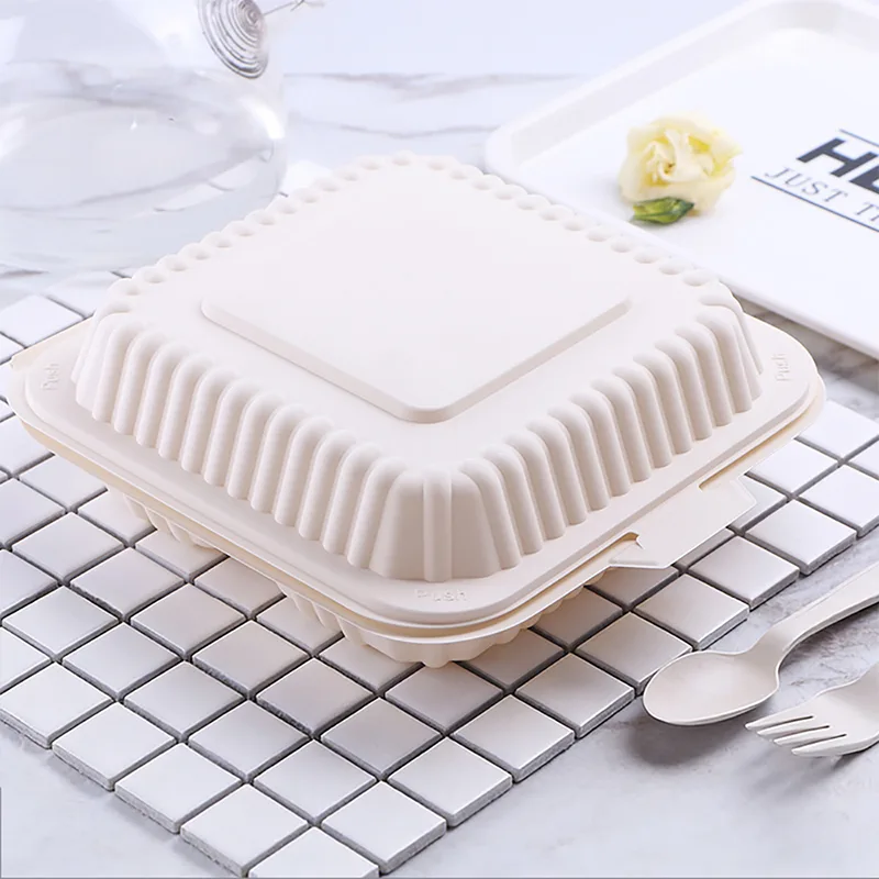 1000ml Disposable Cornstarch Biodegradable Meal Box