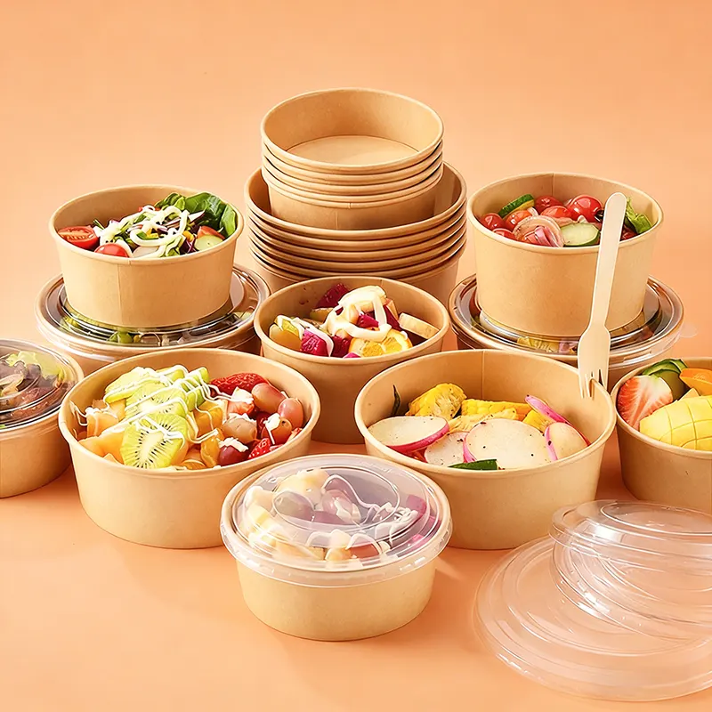 1000ml Kraft Paper Salad Paper Bowl