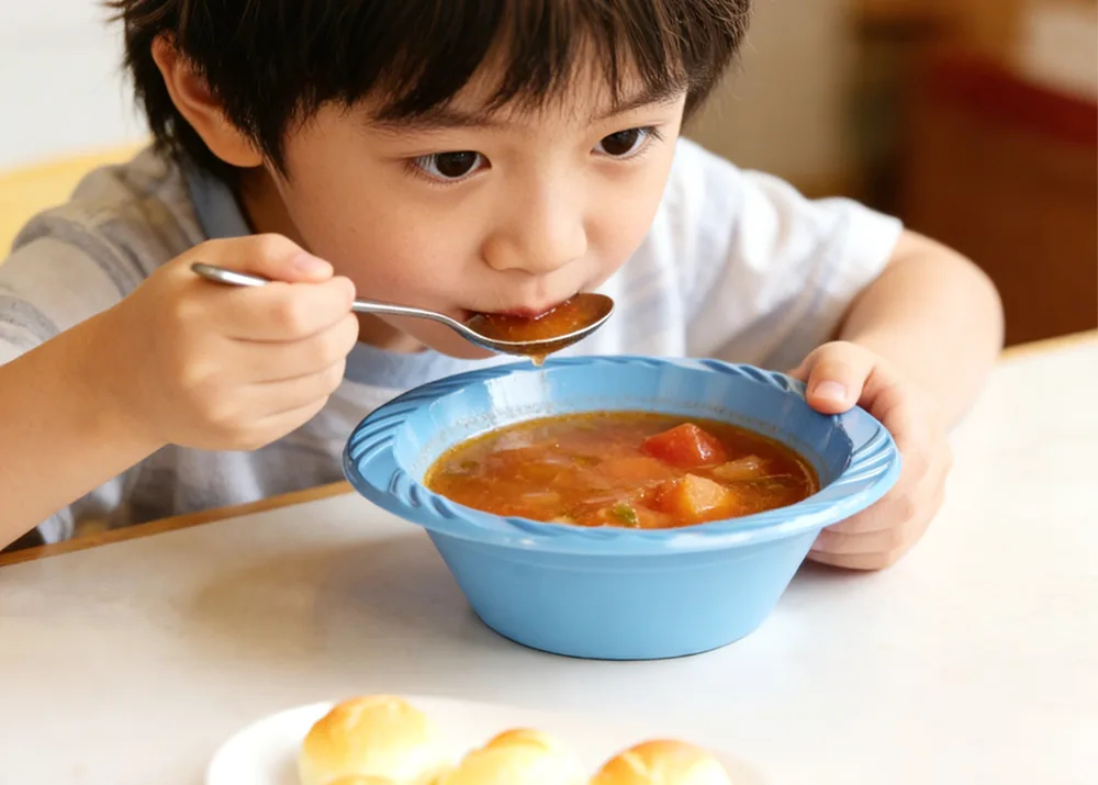 The features of the plastic bowl.