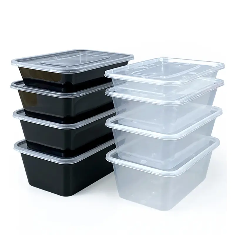 750ml Clear Rectangular Plastic Food Container