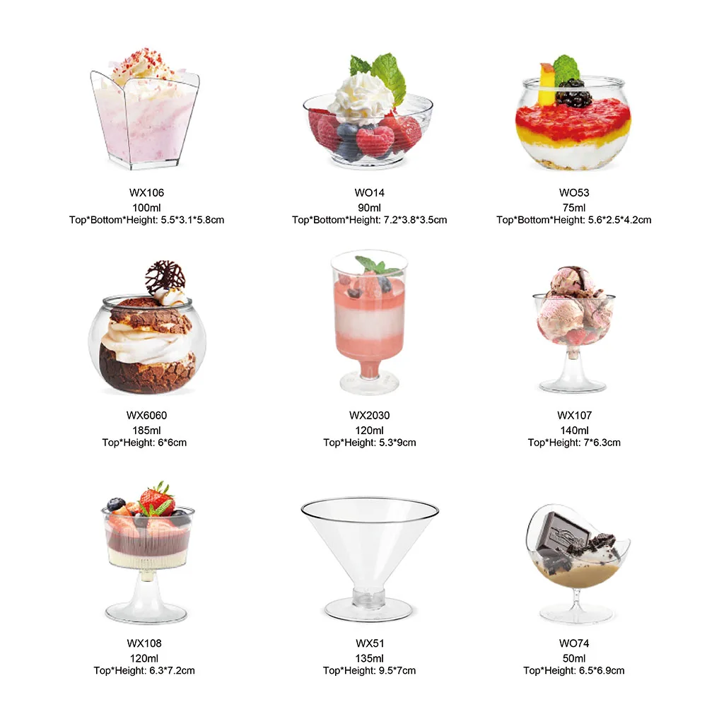 Special-shaped Dessert Plastic Cups