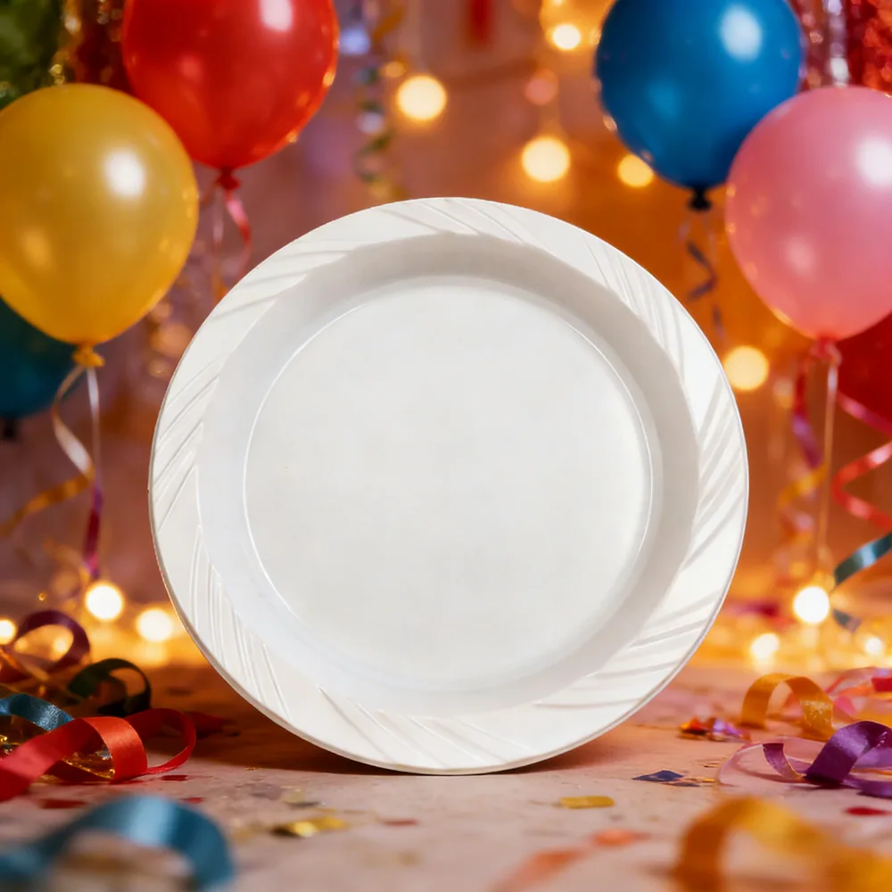 7inch Disposable Round Party Plastic Plate