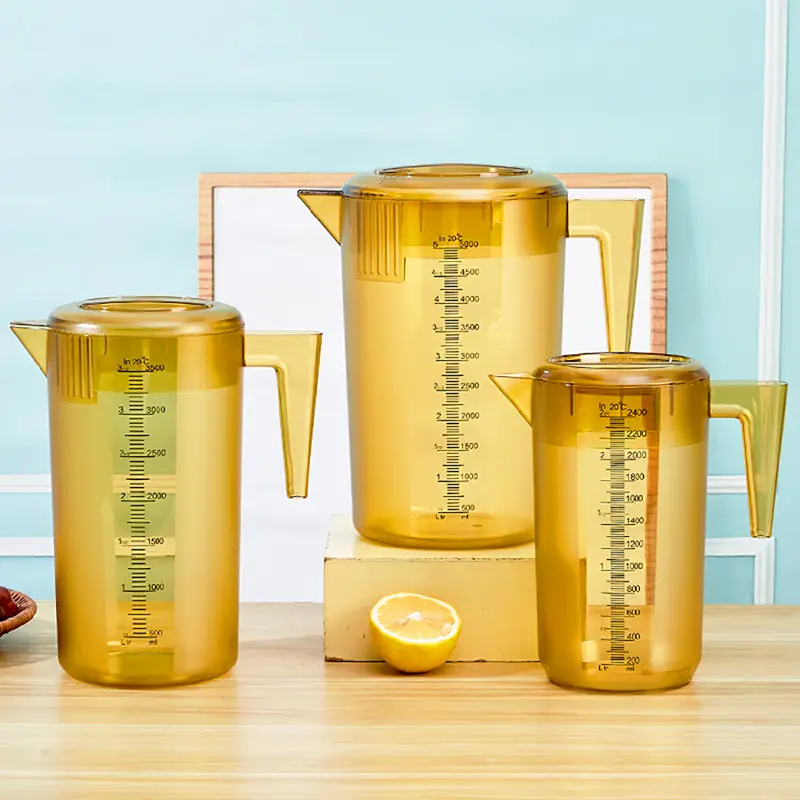 Tawny or Clear Plastic Cold Water Pitcher